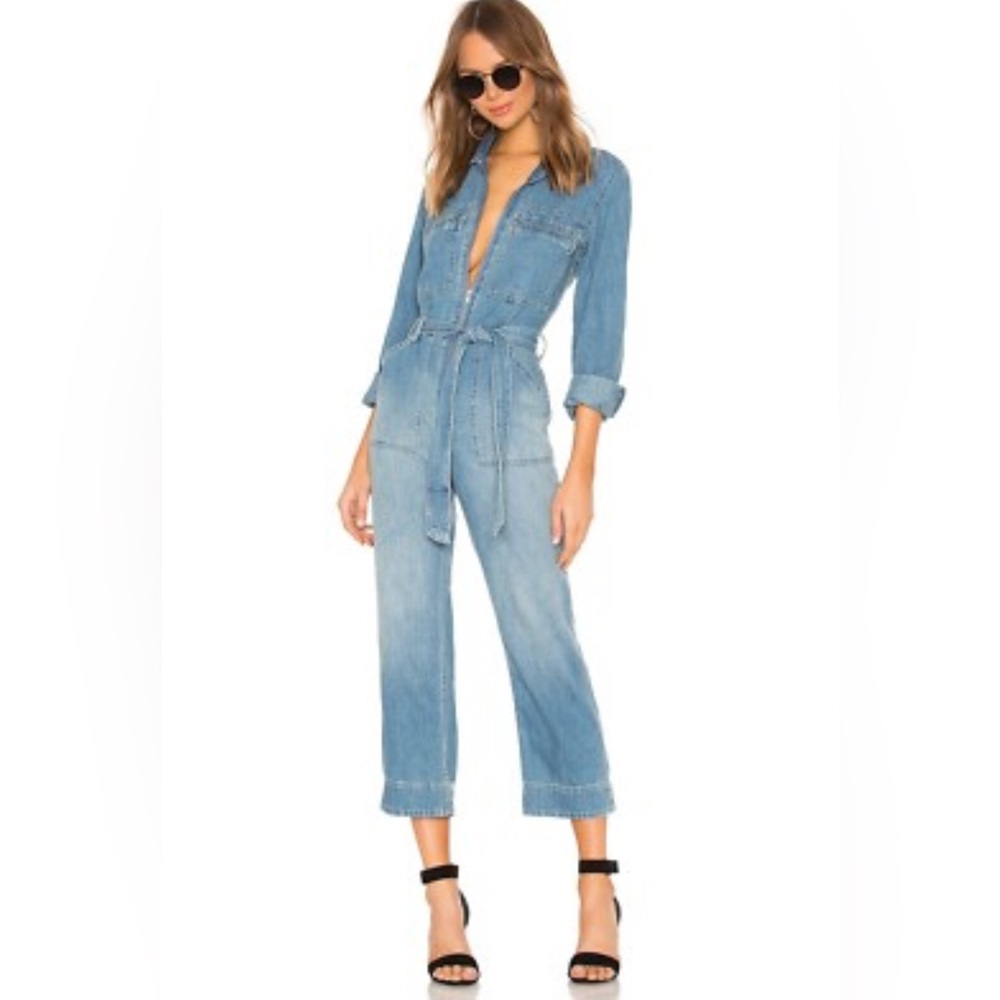 Free People Charlie Denim Jumpsuit - Picture 7 of 13